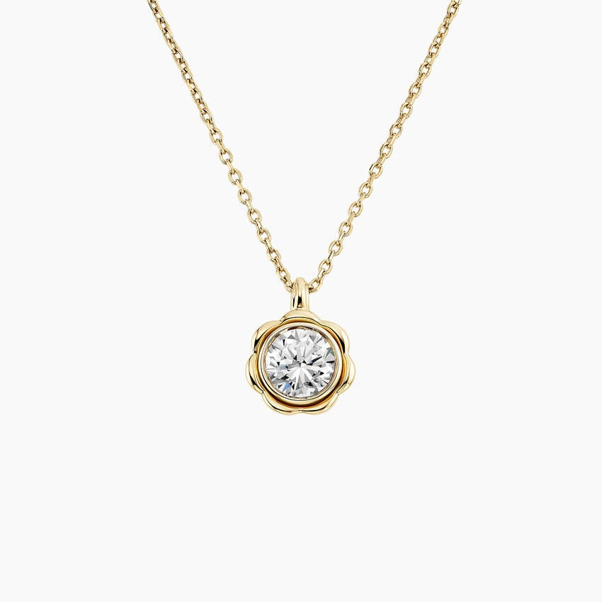 1/2 CTW Lab Grown Diamond Flower Pendant