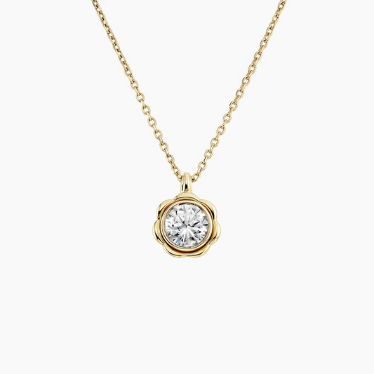 1/2 CTW Lab Grown Diamond Flower Pendant