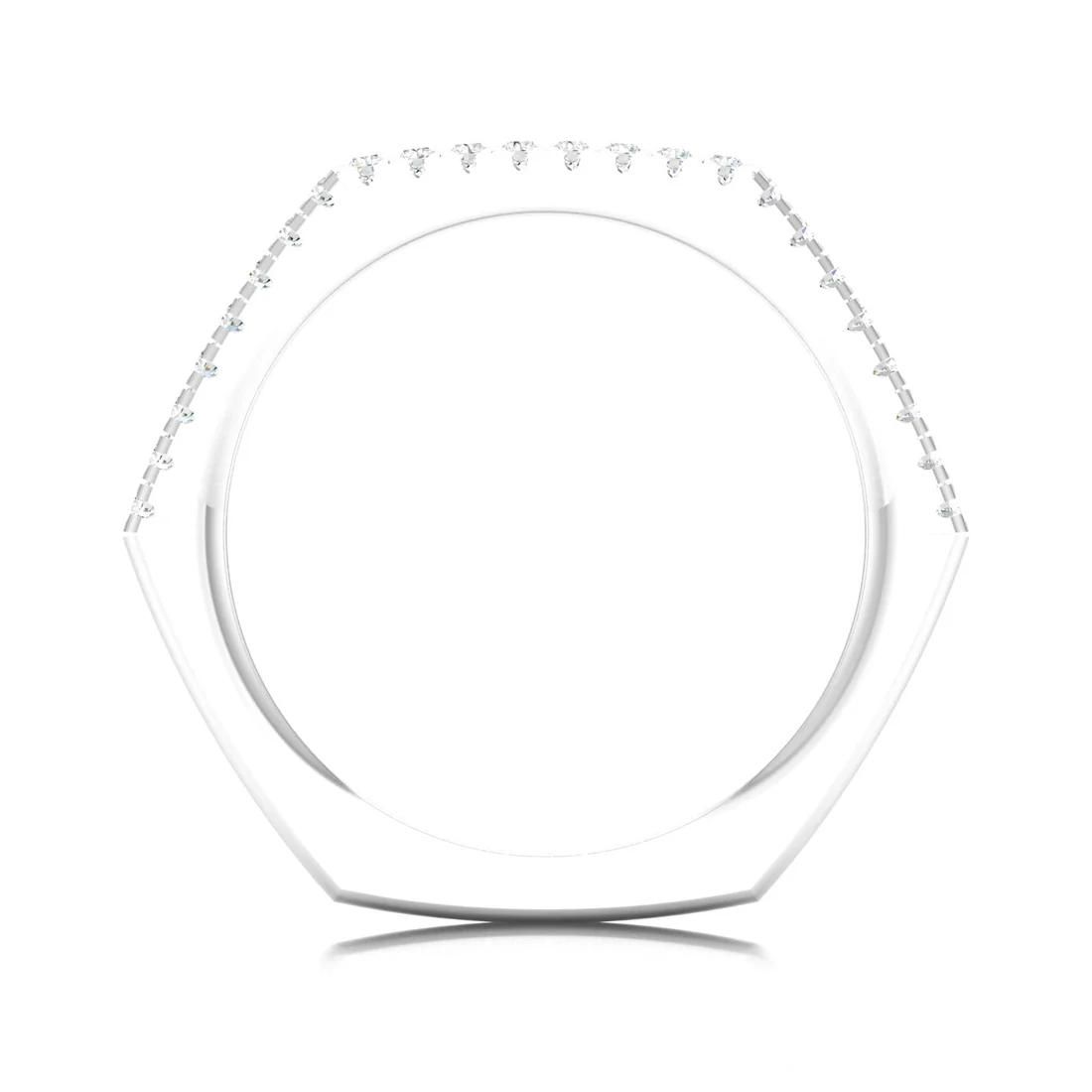 0.200Ctw Lab Grown Diamond Pentagon Wedding Band