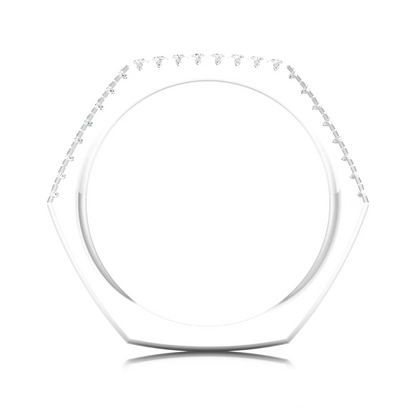 0.200Ctw Lab Grown Diamond Pentagon Wedding Band