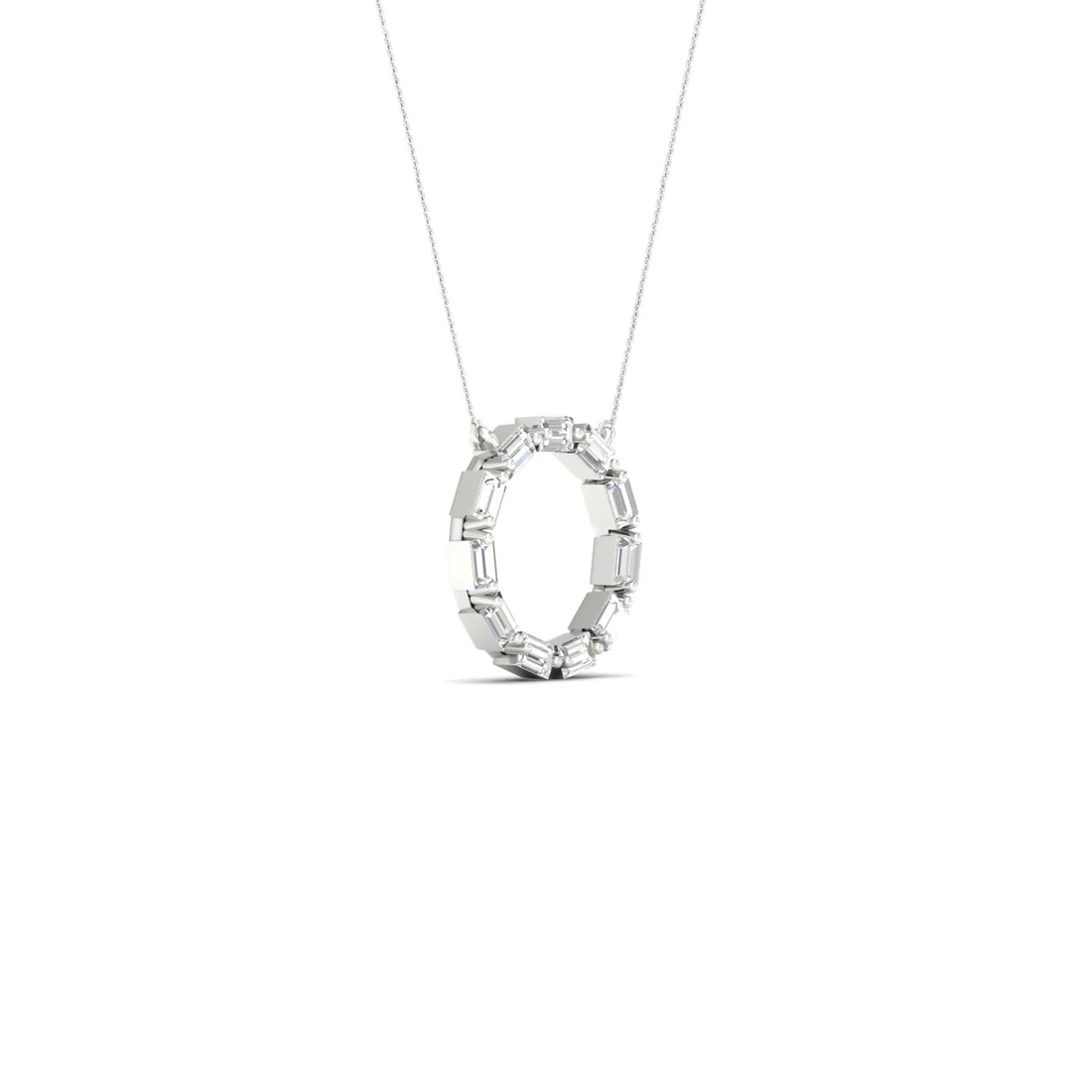 0.25 CTW Lab Grown Diamond Baguette Cut Pendant