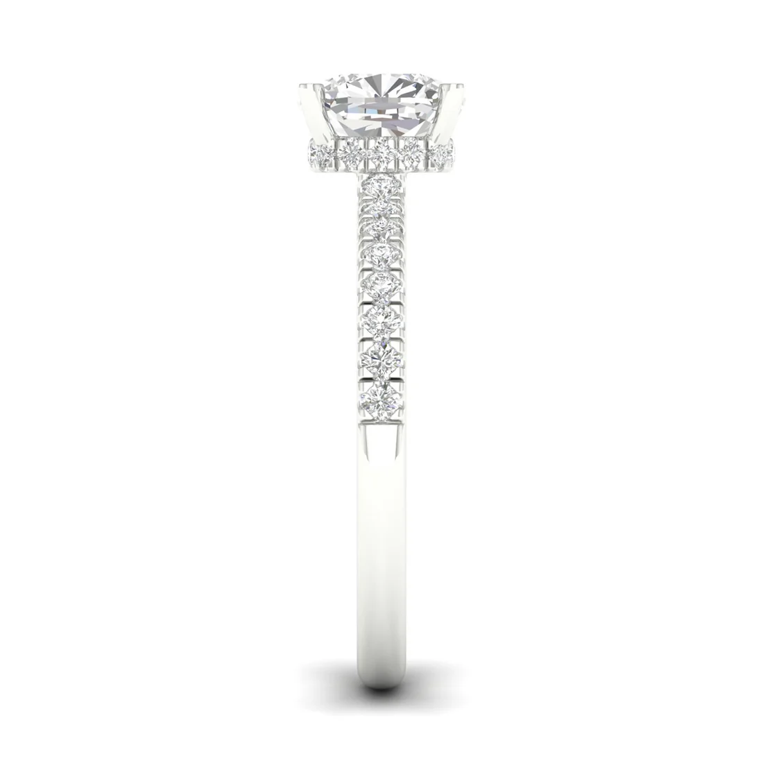 1.25 CTW Cushion Lab Grown Diamond Halo Ring