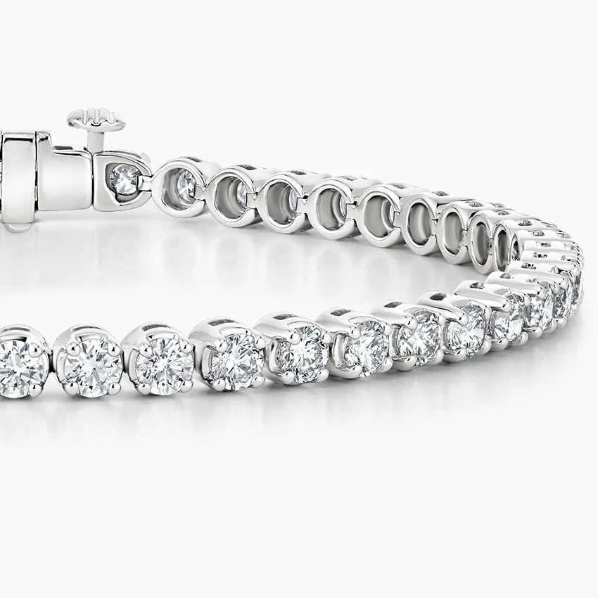 5CTW 7 inch Round Lab Grown Diamond Tennis Bracelet