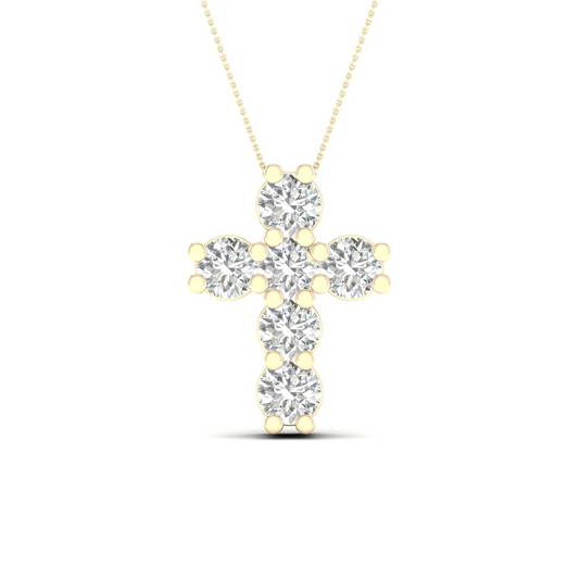 1 CTW Lab Grown Diamond Cross Pendant
