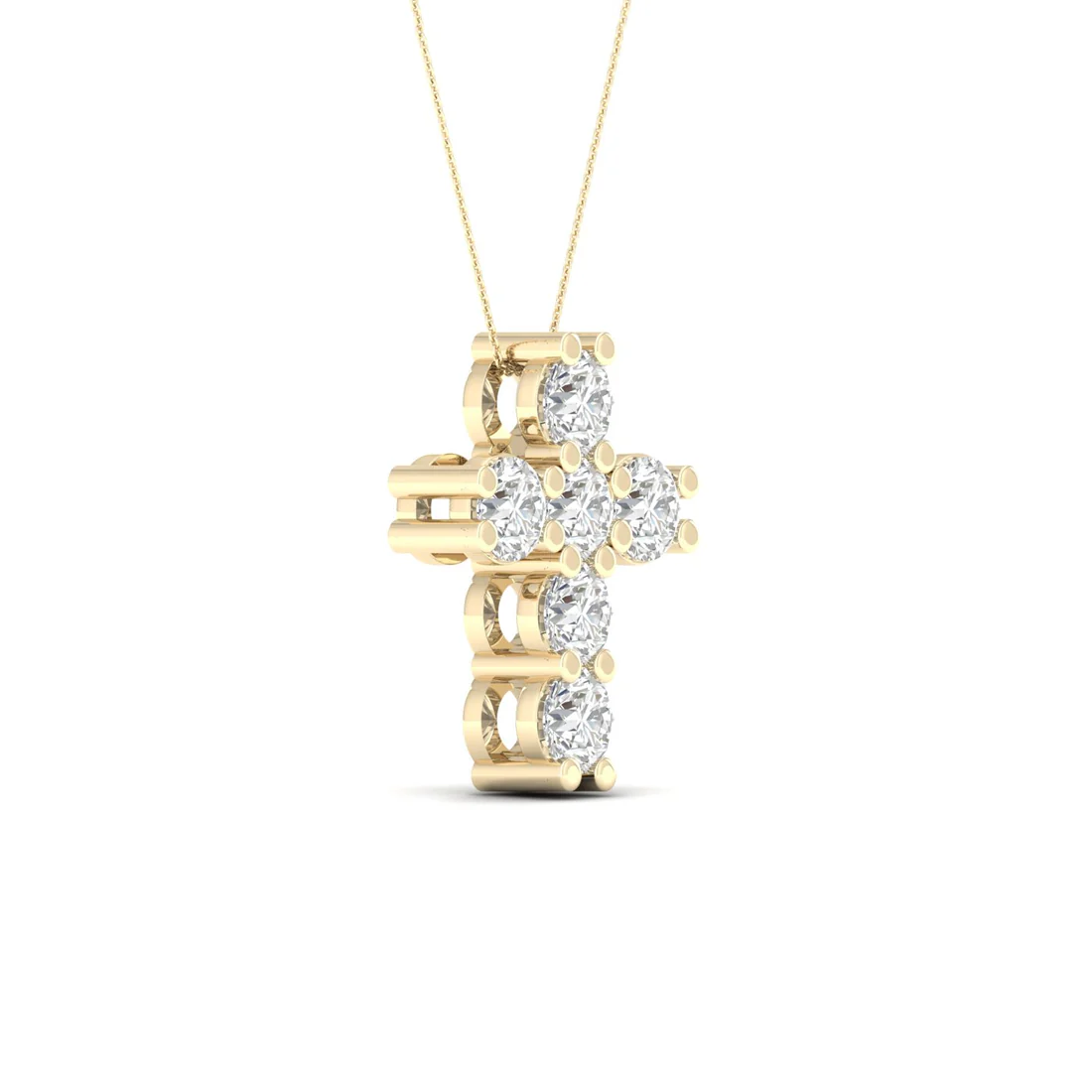 1 CTW Lab Grown Diamond Cross Pendant