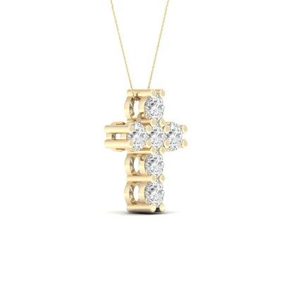 1 CTW Lab Grown Diamond Cross Pendant