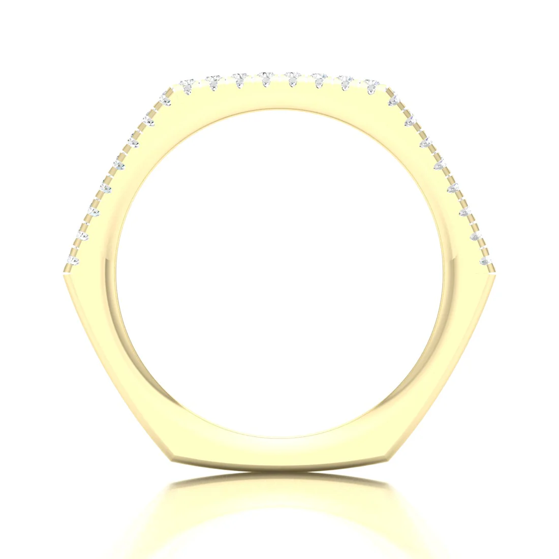 0.200Ctw Lab Grown Diamond Pentagon Wedding Band