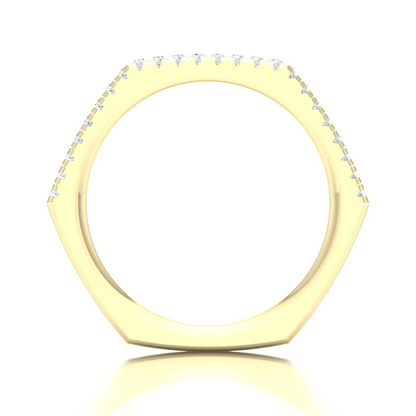 0.200Ctw Lab Grown Diamond Pentagon Wedding Band