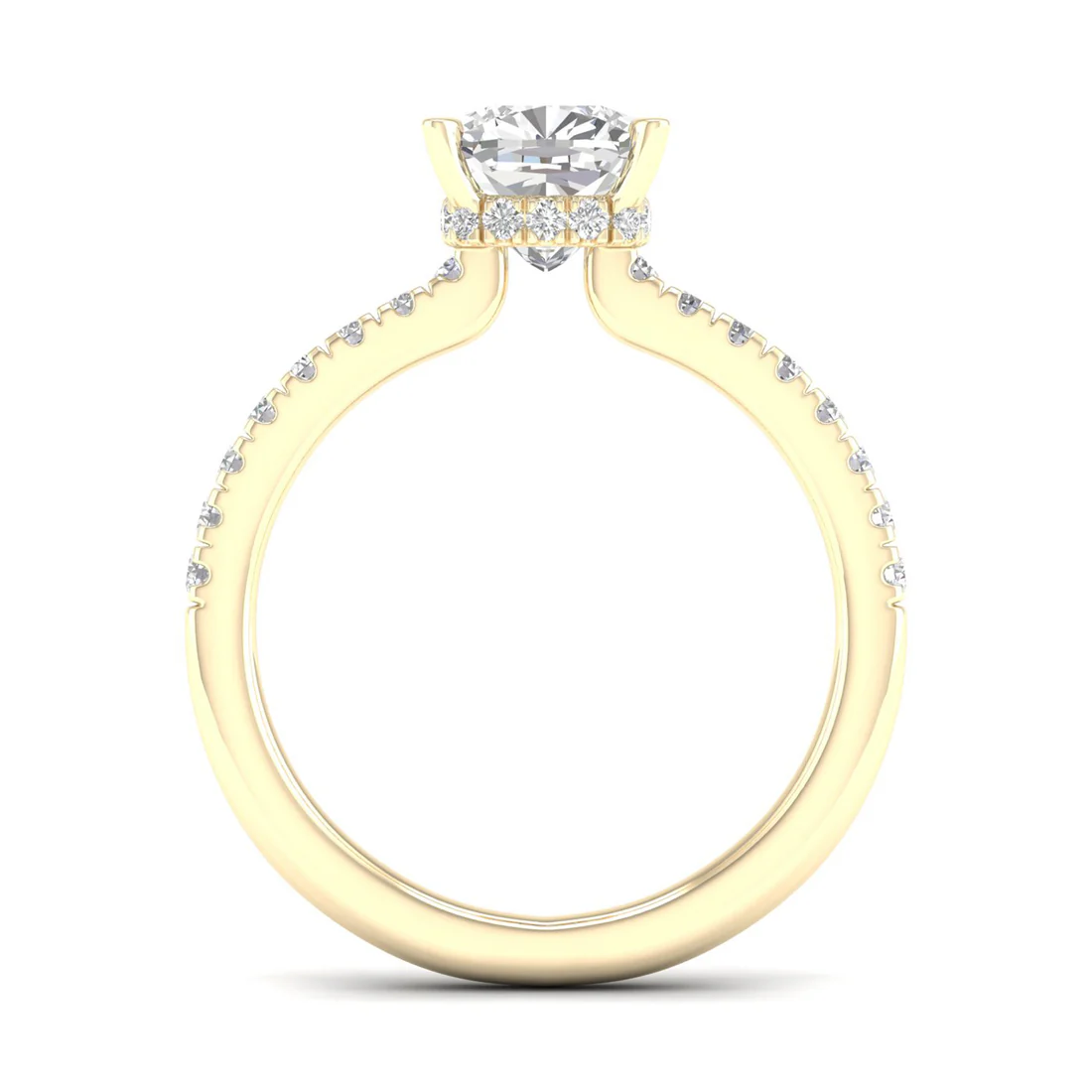 1.25 CTW Cushion Lab Grown Diamond Halo Ring