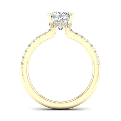 1.25 CTW Cushion Lab Grown Diamond Halo Ring