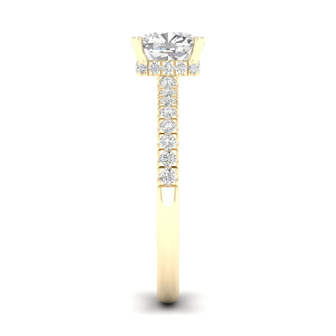 1.25 CTW Cushion Lab Grown Diamond Halo Ring
