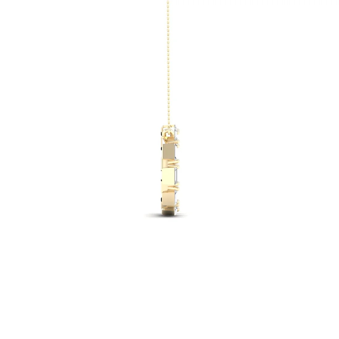 0.25 CTW Lab Grown Diamond Baguette Cut Pendant