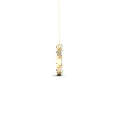 0.25 CTW Lab Grown Diamond Baguette Cut Pendant