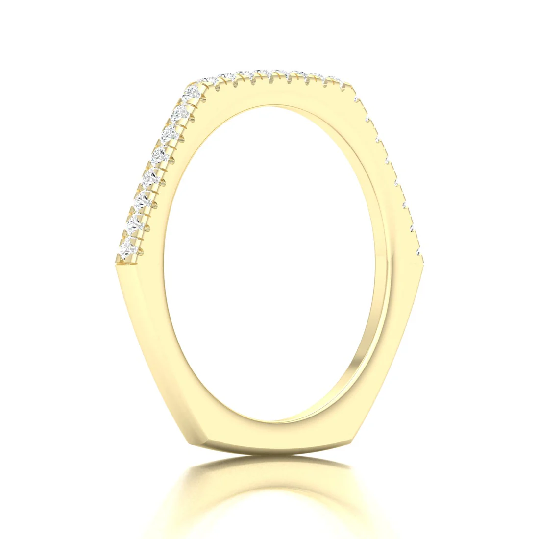 0.200Ctw Lab Grown Diamond Pentagon Wedding Band