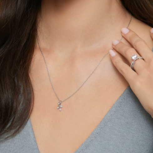 Lab Grown Diamond Custom Juniper Pendant