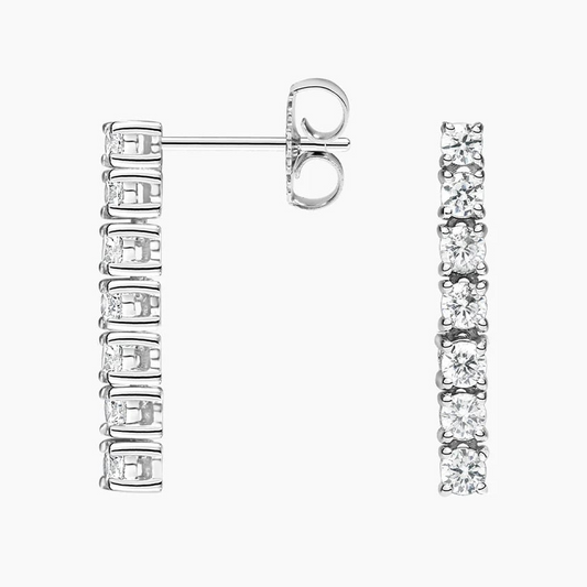 5/8 CTW Lab Grown Diamond Tennis Drop Earrings