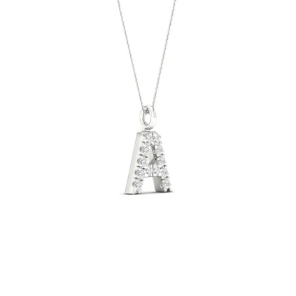 0.06 CTW Lab Grown Diamond A Initial Letter Pendant