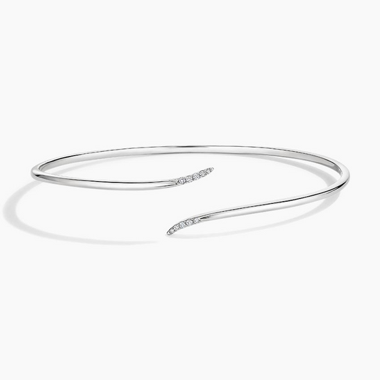 7 inch Lab Grown Diamond Open Cuff Bracelet