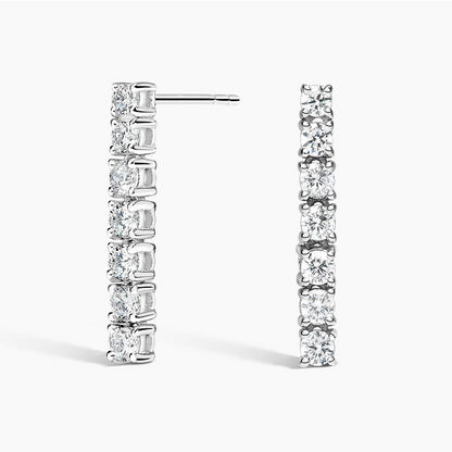 5/8 CTW Lab Grown Diamond Tennis Drop Earrings