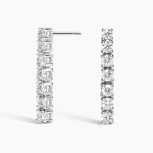 5/8 CTW Lab Grown Diamond Tennis Drop Earrings