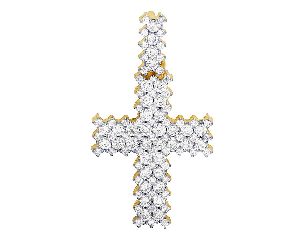 1.4 Inch Lab Grown Diamond Martini Cross Pendant