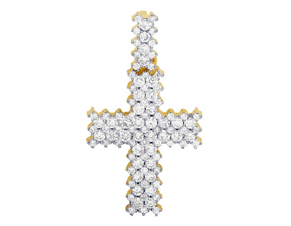 1.4 Inch Lab Grown Diamond Martini Cross Pendant