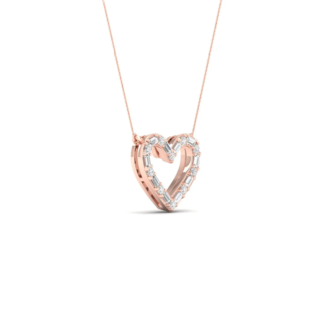 0.25 CTW Lab Grown Diamond Heart Pendant