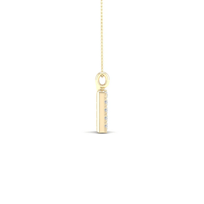0.06 CTW Lab Grown Diamond A Initial Letter Pendant