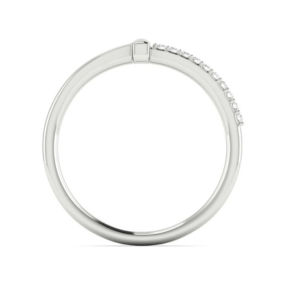 0.06Ctw Lab Grown Diamond Half Line Wedding Band