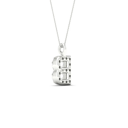 0.065 CTW Lab Grown Diamond B Initial Letter Pendant