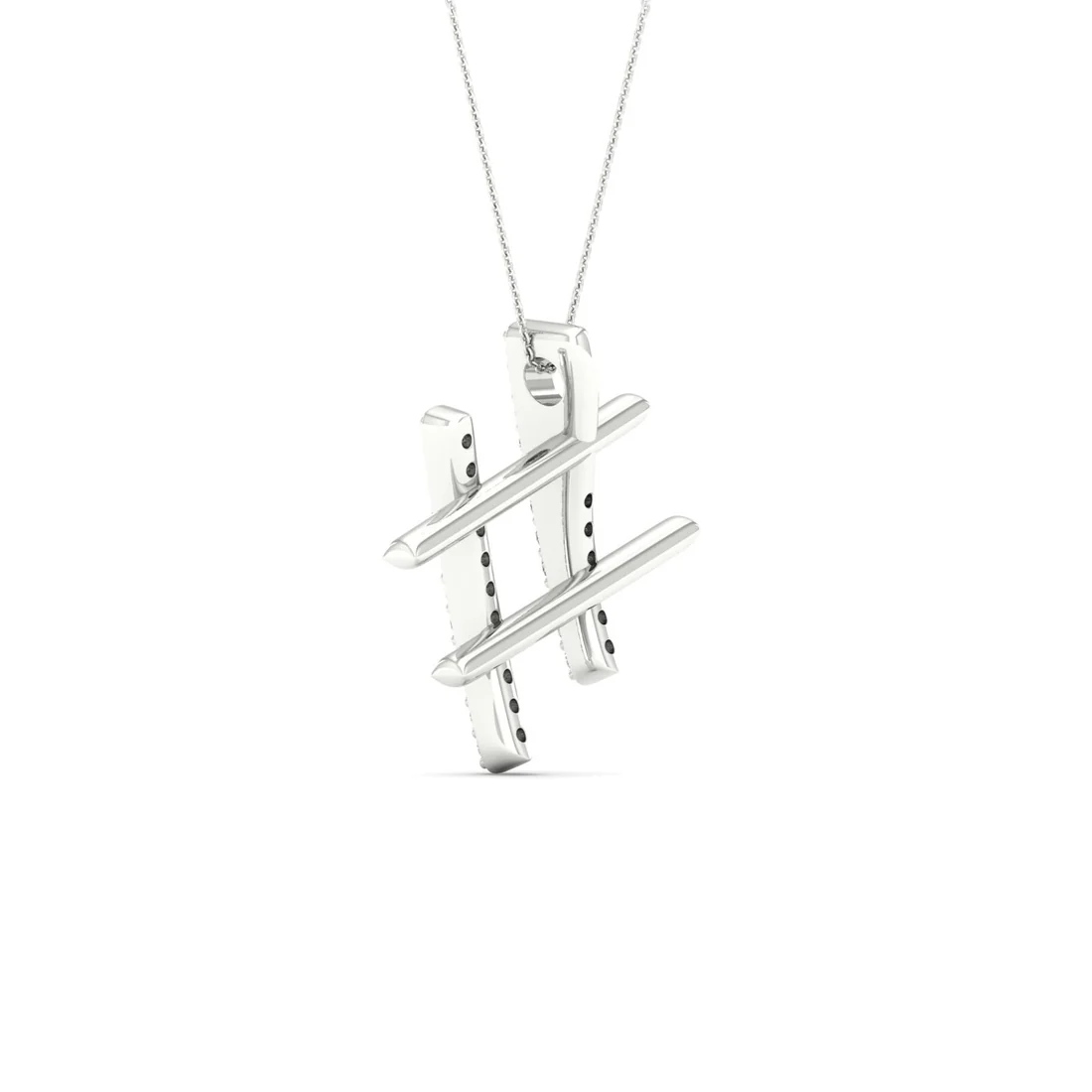 0.10 CTW Lab Grown Diamond Hashtag Pendant