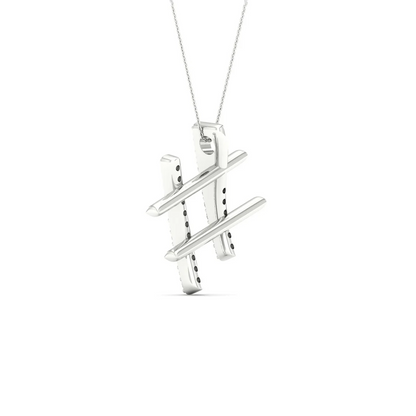 0.10 CTW Lab Grown Diamond Hashtag Pendant