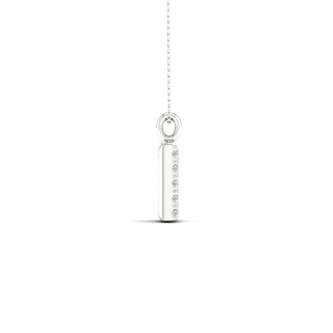 0.065 CTW Lab Grown Diamond B Initial Letter Pendant