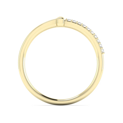 0.06Ctw Lab Grown Diamond Half Line Wedding Band