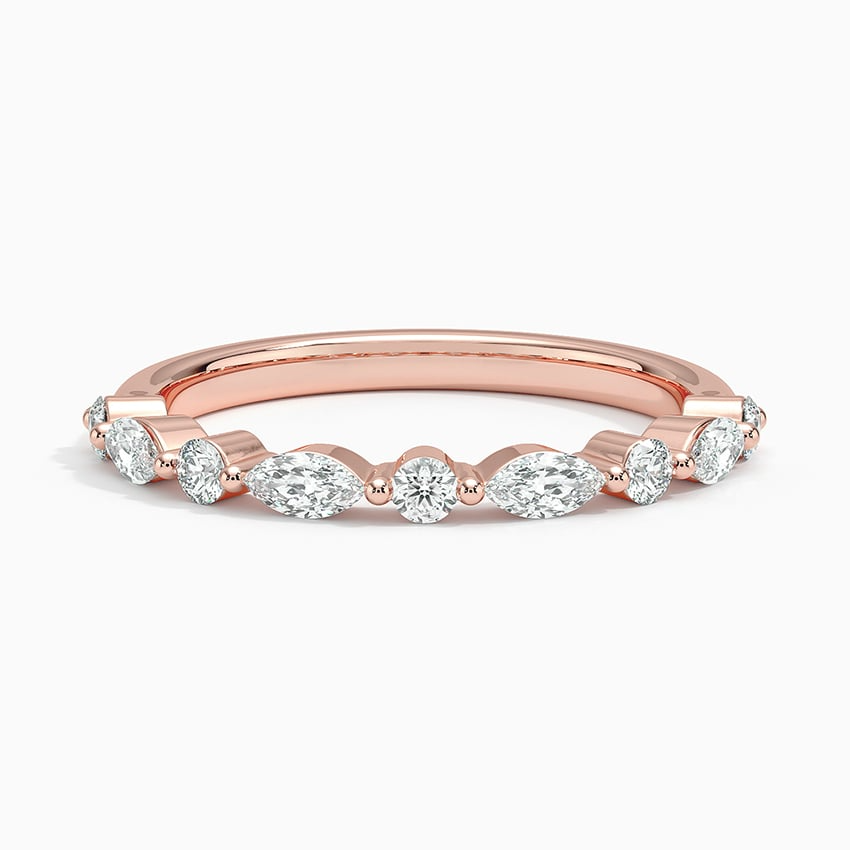 0.24CTW Simple Unique Lab Grown Diamond Wedding Band