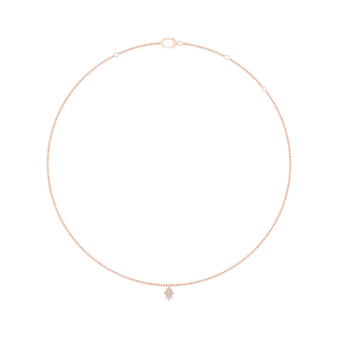 0.08 CTW Lab Grown Diamond Hamsa Pendant