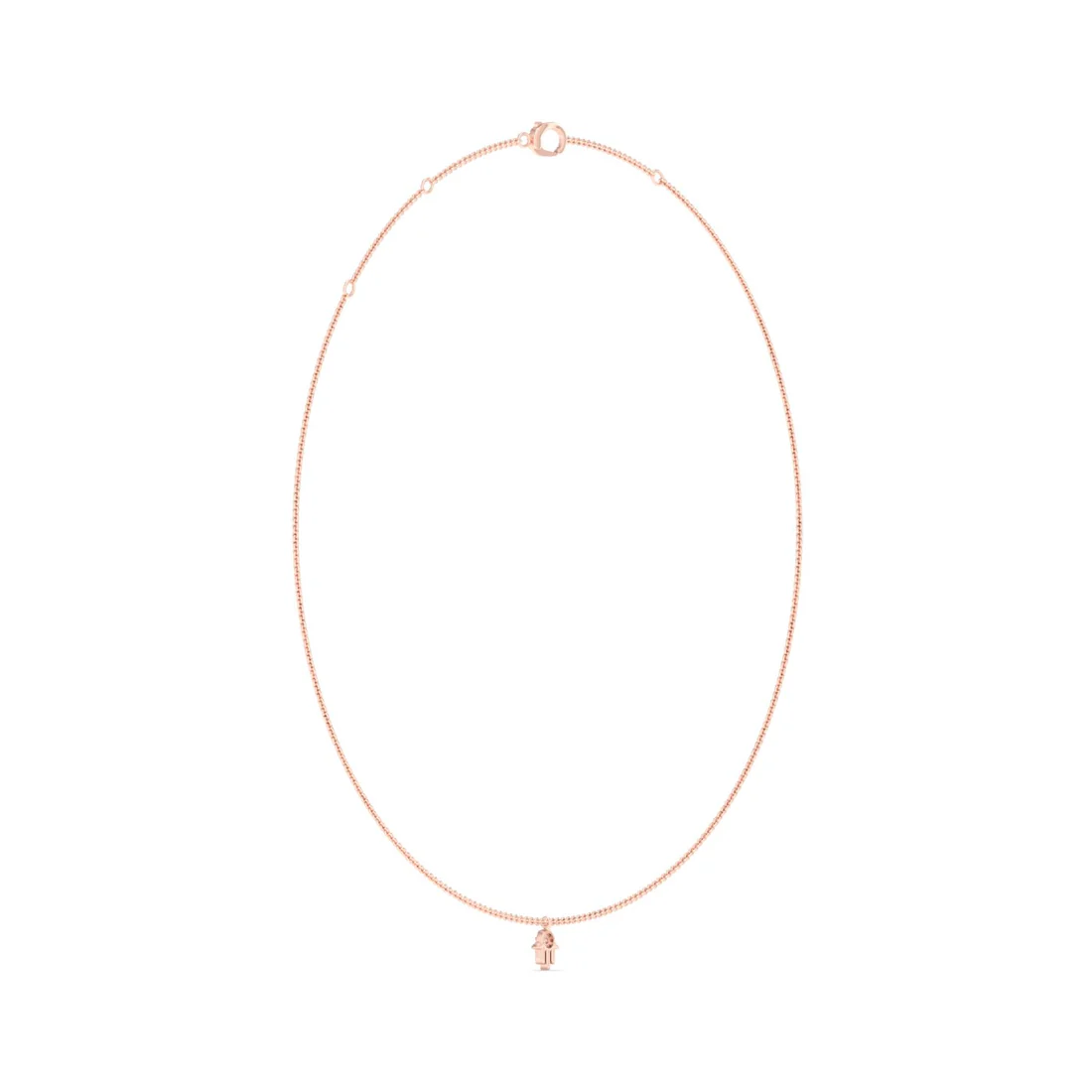 0.08 CTW Lab Grown Diamond Hamsa Pendant