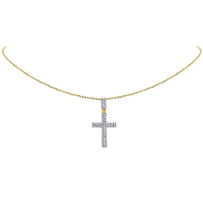0.60 CTW 10K Lab Grown Diamond Cross Pendant Charm