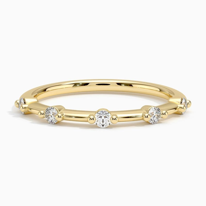 0.14CTW Unique Trendy Lab Grown Diamond Wedding Band
