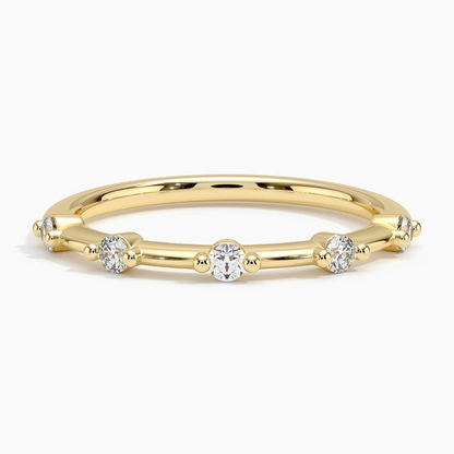 0.14CTW Unique Trendy Lab Grown Diamond Wedding Band