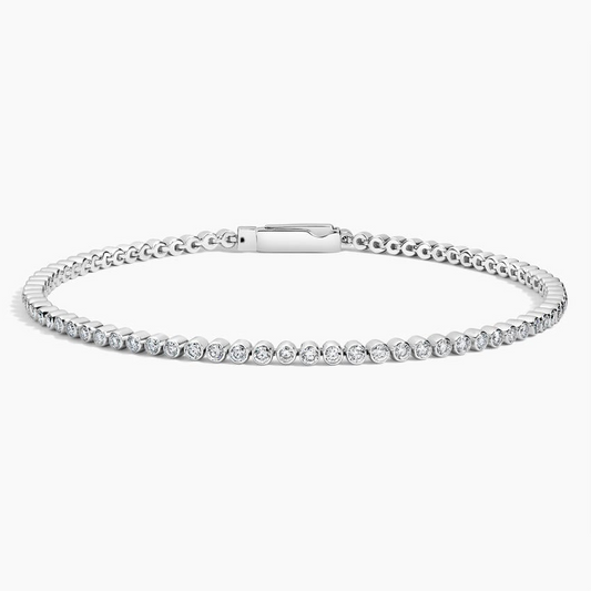 1.50CTW 7 inch Lab Grown Diamond Bezel Tennis Bracelet