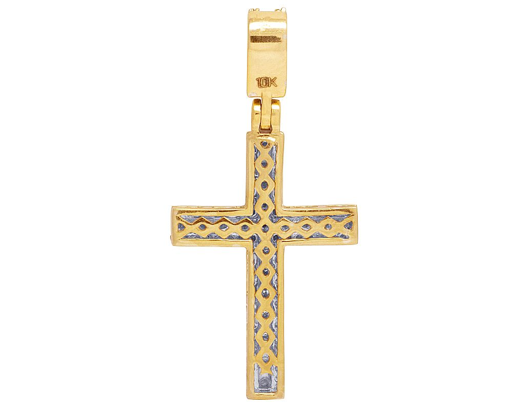 0.60 CTW 10K Lab Grown Diamond Cross Pendant Charm