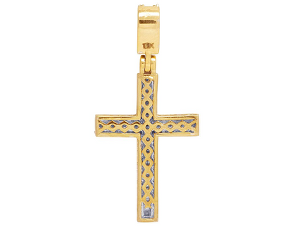 0.60 CTW 10K Lab Grown Diamond Cross Pendant Charm