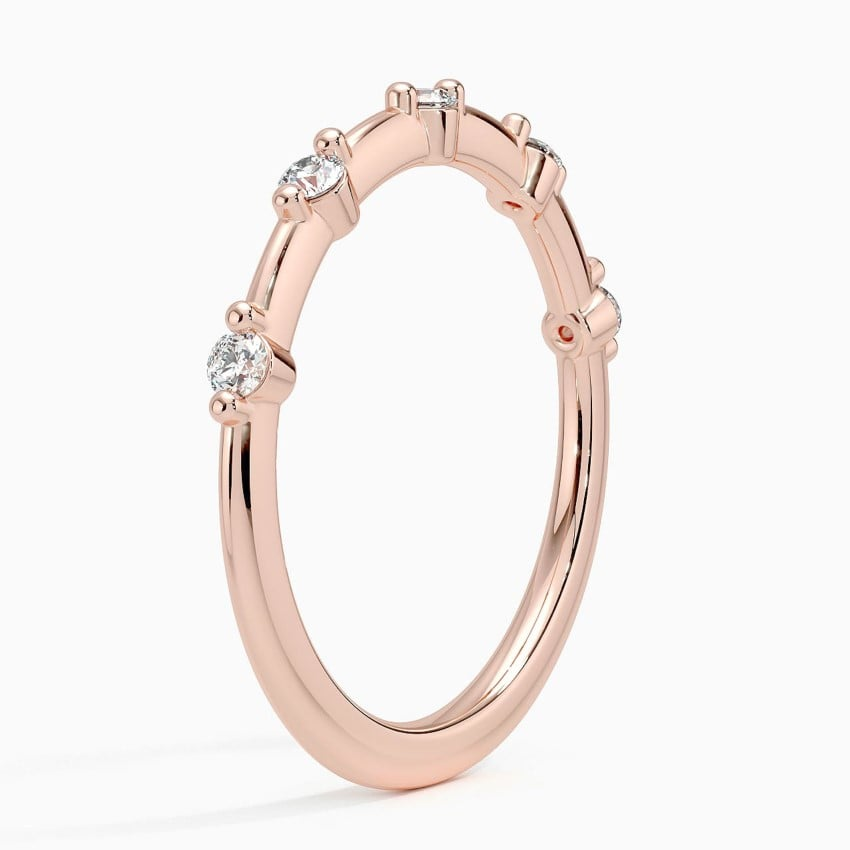 0.14CTW Unique Trendy Lab Grown Diamond Wedding Band