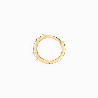 Baguette Cut Lab Grown Diamond Hoop Earring Set