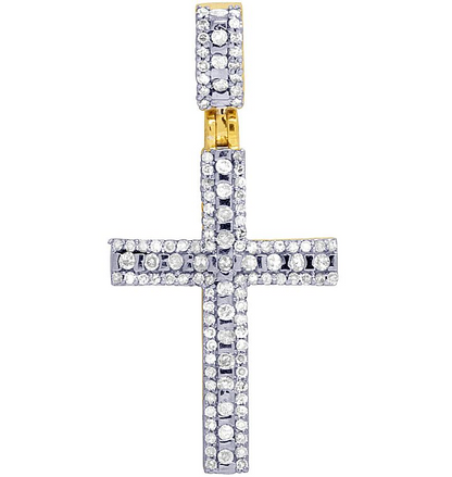 0.60 CTW 10K Lab Grown Diamond Cross Pendant Charm