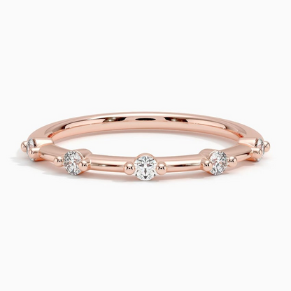 0.14CTW Unique Trendy Lab Grown Diamond Wedding Band
