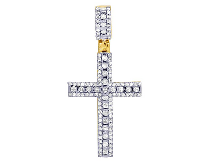 0.60 CTW 10K Lab Grown Diamond Cross Pendant Charm