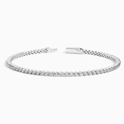 1.50CTW 7 inch Lab Grown Diamond Bezel Tennis Bracelet