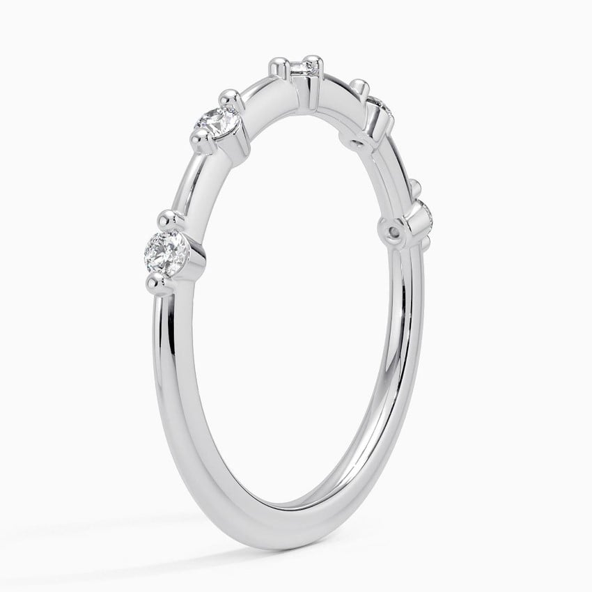 0.14CTW Unique Trendy Lab Grown Diamond Wedding Band